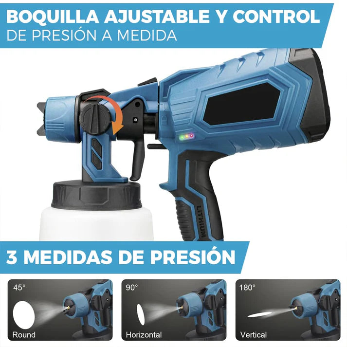 COMPRESOR DE PINTURA INALÁMBRICO TASBEL™ 98V | INCLUYE 2 BATERÍAS DE REGALO ⚡