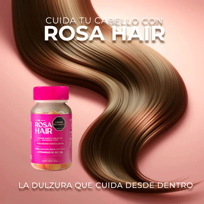 RosaHair™ GOMITAS FORTALECEDORAS DE BIOTINA