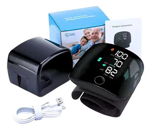 HealthTrack™ – Tensiómetro Digital de Muñeca Recargable