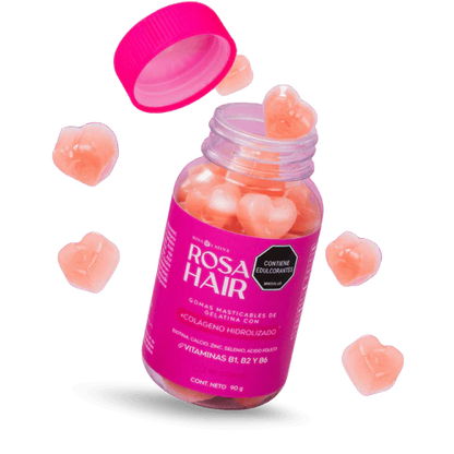 RosaHair™ GOMITAS FORTALECEDORAS DE BIOTINA
